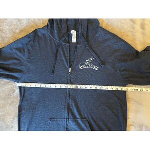 Galaxycon Men's Blue Grey Graphic Long Sleeve Drawstrings Hoodie Size XL